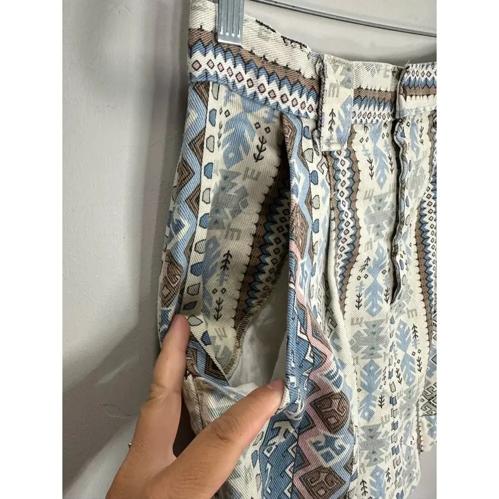 VTG 90s Backroad Blues Women’s Southwestern Aztec Cowgirl Rodeo Mini Skirt sz 12
